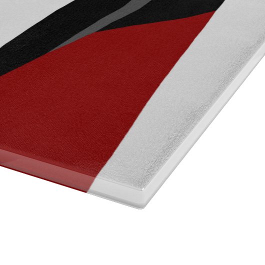 Schwarz-Weiß-abstrakt Schneidebrett (Ecke)