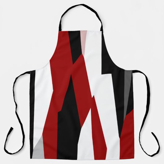 Schwarz-Weiß-abstrakt Schürze (Vorderseite)