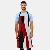 Schwarz-Weiß-abstrakt Schürze (Getragen)