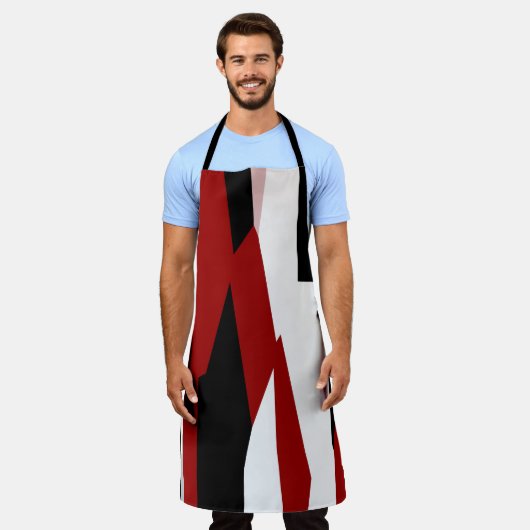 Schwarz-Weiß-abstrakt Schürze (Getragen)