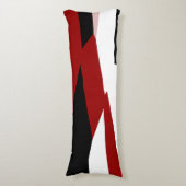 Schwarz-Weiß-abstrakt Seitenschläferkissen (Vorderseite Vertikal)