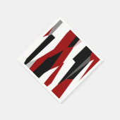 Schwarz-Weiß-abstrakt Serviette (Ecke)