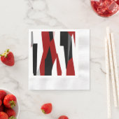 Schwarz-Weiß-abstrakt Serviette (Beispiel)