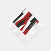 Schwarz-Weiß-abstrakt Serviette (Ecke)