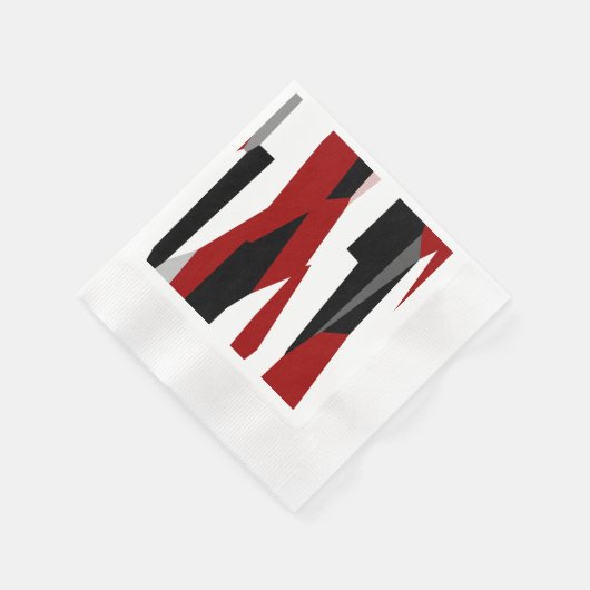 Schwarz-Weiß-abstrakt Serviette (Ecke)