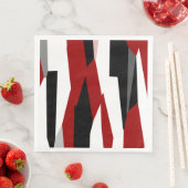 Schwarz-Weiß-abstrakt Serviette (Beispiel)