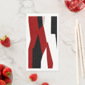 Schwarz-Weiß-abstrakt Serviette (Beispiel)