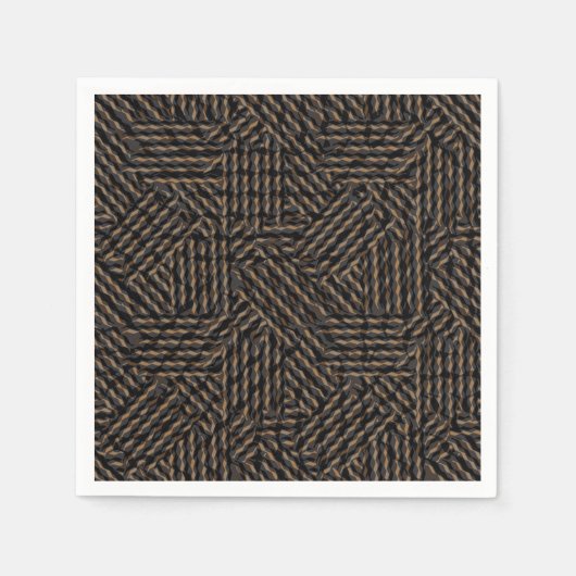 Schwarz-Weiß-abstrakt Serviette (Vorderseite)