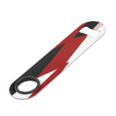 Schwarz-Weiß-abstrakt Speed Flaschenöffner (Vorderseite Schrägansicht)