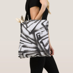 Schwarz-Weiß-Abstrakt Tasche
