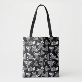 Schwarz-Weiß-Abstrakt Tasche