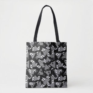 Schwarz-Weiß-Abstrakt Tasche