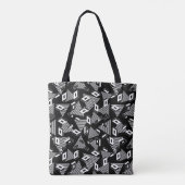 Schwarz-Weiß-Abstrakt Tasche (Rückseite)