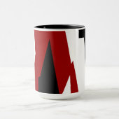 Schwarz-Weiß-abstrakt Tasse (Zentrum)