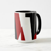 Schwarz-Weiß-abstrakt Tasse (VorderseiteRechts)