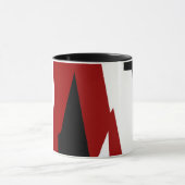 Schwarz-Weiß-abstrakt Tasse (Zentrum)