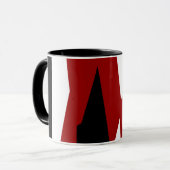 Schwarz-Weiß-abstrakt Tasse (Vorderseite Links)