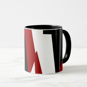 Schwarz-Weiß-abstrakt Tasse