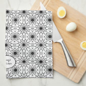 Schwarz-Weiß-Abstrakt | Tee & Tee Geschirrtuch (Viertel Falte)