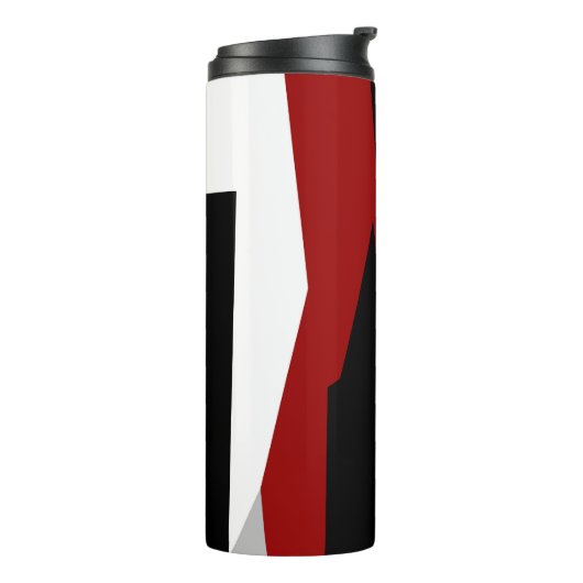 Schwarz-Weiß-abstrakt Thermosbecher (Nach links gedreht)