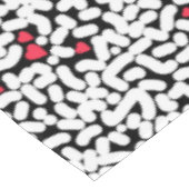 Schwarz-weiß abstrakt tischdecke (Schrägansicht)