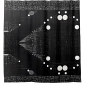 Schwarz-Weiß-Abstrakte Drop-Style 2 Duschvorhang (Vorderseite)