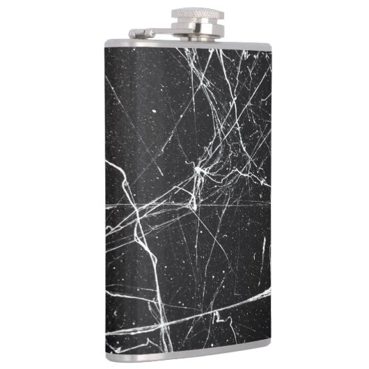Schwarz-Weiß-Abstrakte Flasche Flachmann (Rechts)