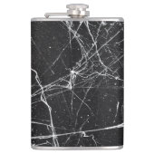 Schwarz-Weiß-Abstrakte Flasche Flachmann (Vorderseite)