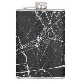 Schwarz-Weiß-Abstrakte Flasche Flachmann