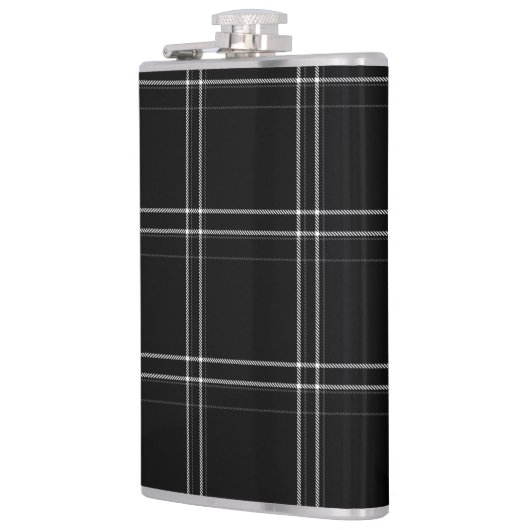 Schwarz-Weiß-Abstrakte Flasche Flachmann (Links)