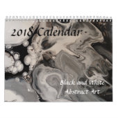 Schwarz-Weiß-Abstrakte Fluid-Kunst Kalender (Titelbild)