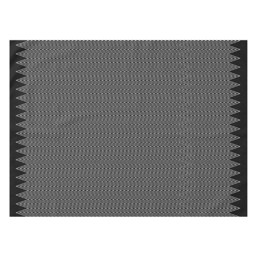 Schwarz-Weiß-Abstrakte Geometrie Tischdecke (Vorderseite (Horizontal))