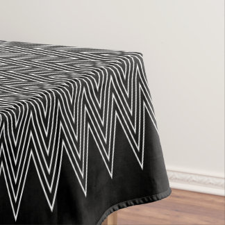 Schwarz-Weiß-Abstrakte Geometrie Tischdecke