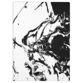 Schwarz-Weiß-Abstrakte Gesichter - Kunst Klemmbrett (Rückseite)
