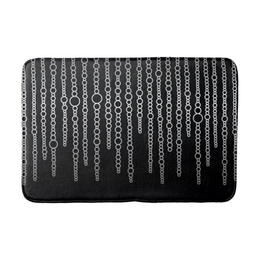 Schwarz-Weiß-Abstrakte Ketten Bath Mat Badematte (Vorderseite)