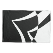 Schwarz-Weiß-Abstrakte Kunst Kissenbezug (Rückseite)