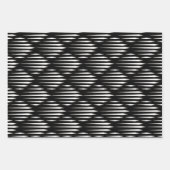 Schwarz-Weiß-abstrakte Linienmuster Geschenkpapier Set (Vorderseite)