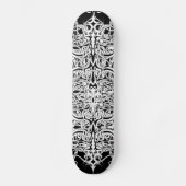 Schwarz-Weiß-Abstrakte Tribal-Tattoo-Design Skateboard (Vorderseite)