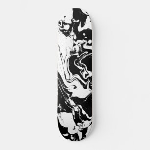 Schwarz-Weiß-abstrakte Wirbel - Skateboard