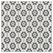Schwarz-Weiß-Abstraktes Blumenmuster Stoff (Muster)
