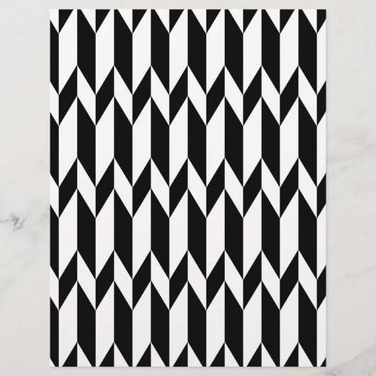 Schwarz-Weiß-Abstraktes Grafikmuster Flyer (Vorne)