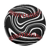 Schwarz-Weiß-Abstraktes Muster Baseball (Vorderseite)