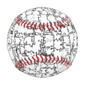 Schwarz-Weiß-Abstraktes Muster Baseball (Rückseite)