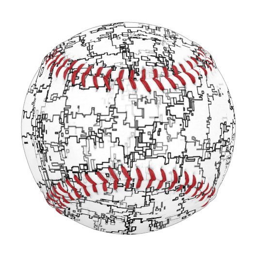Schwarz-Weiß-Abstraktes Muster Baseball (Vorderseite)
