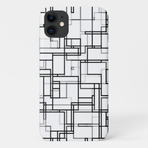 Schwarz-Weiß-Abstraktes Muster Case-Mate iPhone Hülle