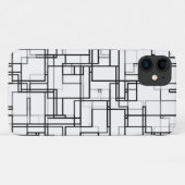 Schwarz-Weiß-Abstraktes Muster Case-Mate iPhone Hülle (Rückseite (Horizontal))