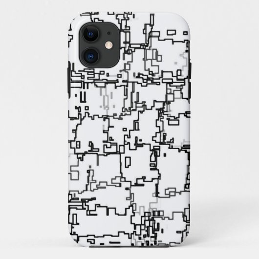 Schwarz-Weiß-Abstraktes Muster Case-Mate iPhone Hülle (Rückseite)
