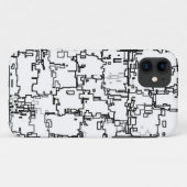 Schwarz-Weiß-Abstraktes Muster Case-Mate iPhone Hülle (Rückseite (Horizontal))