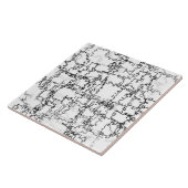 Schwarz-Weiß-Abstraktes Muster Fliese (Seite)