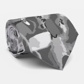 Schwarz-Weiß-Abstraktes Muster Krawatte (Gerollt)